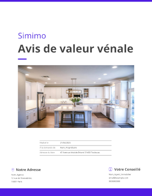 Avis de valeur vénale professionnel 1